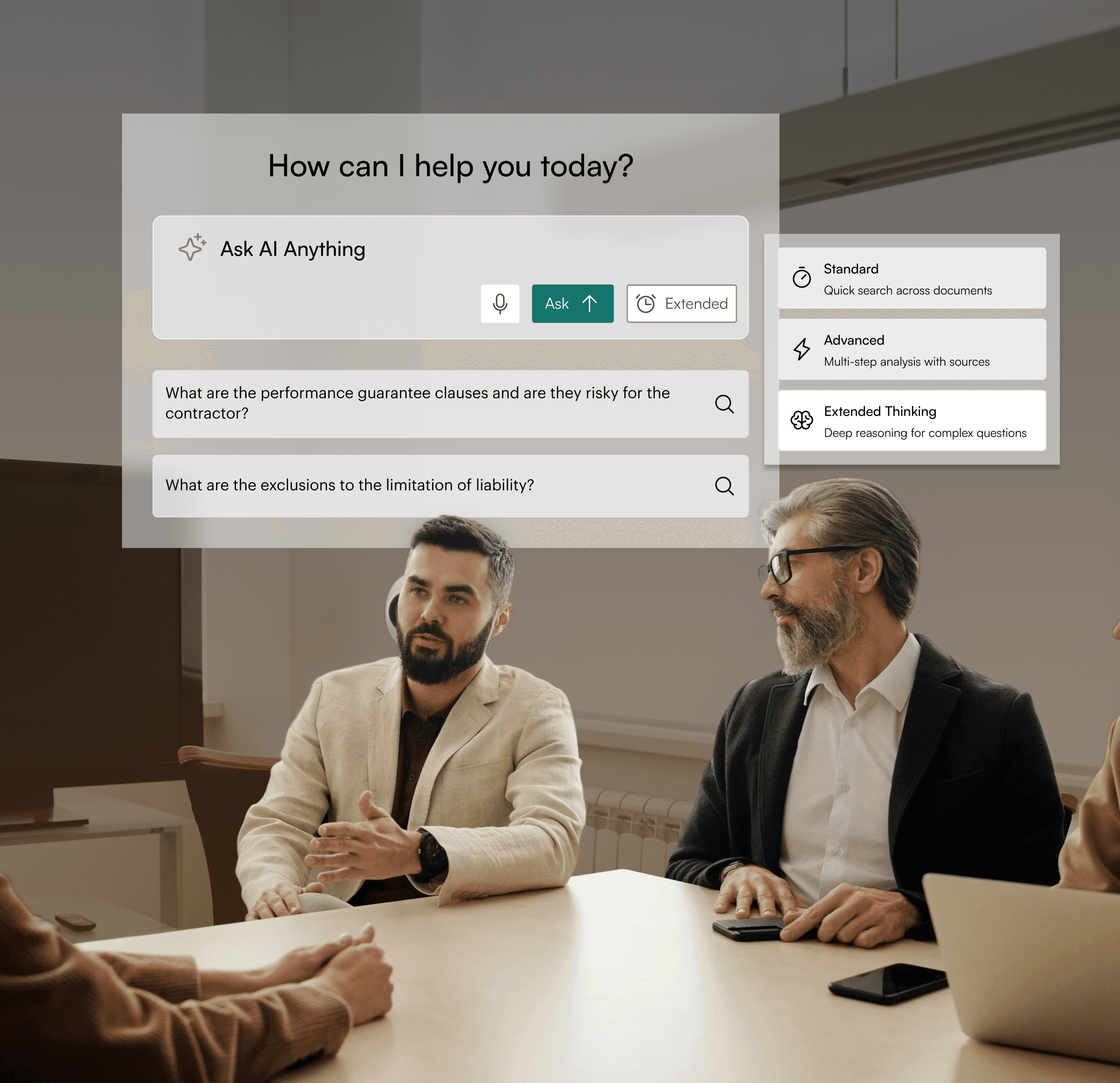 Contextual search feature visual