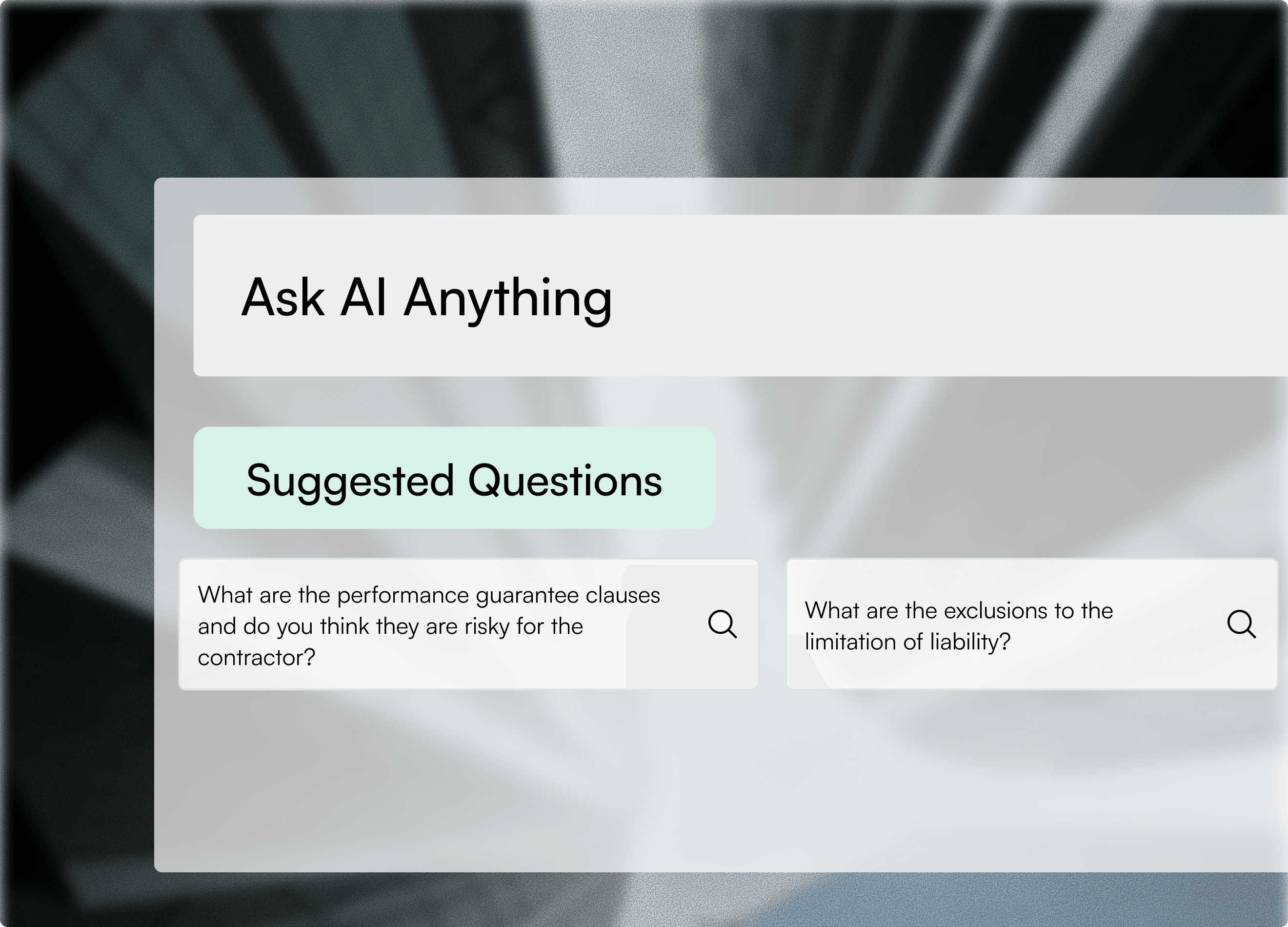 Ask questions from the RFP