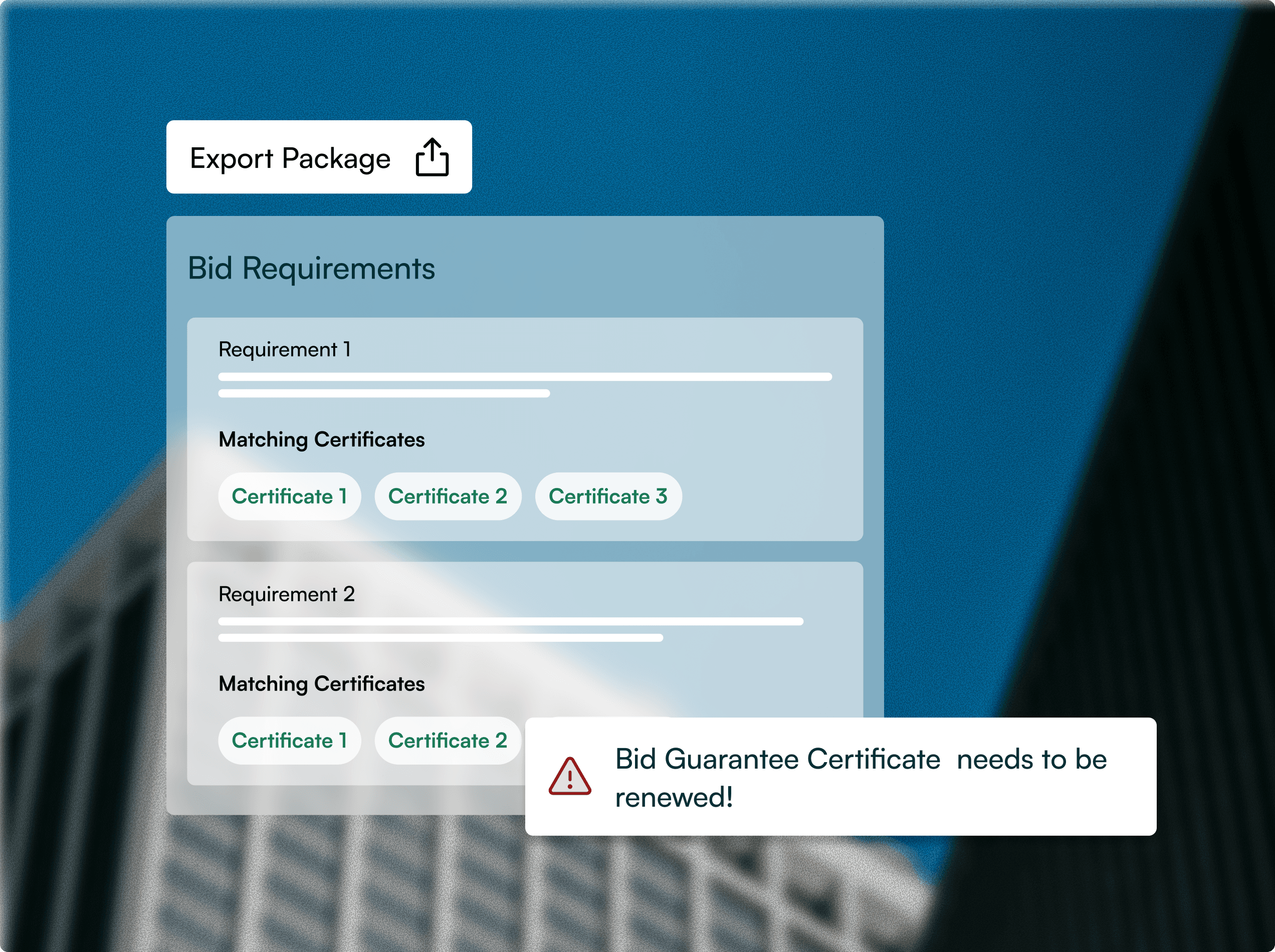 Certification requirement detection