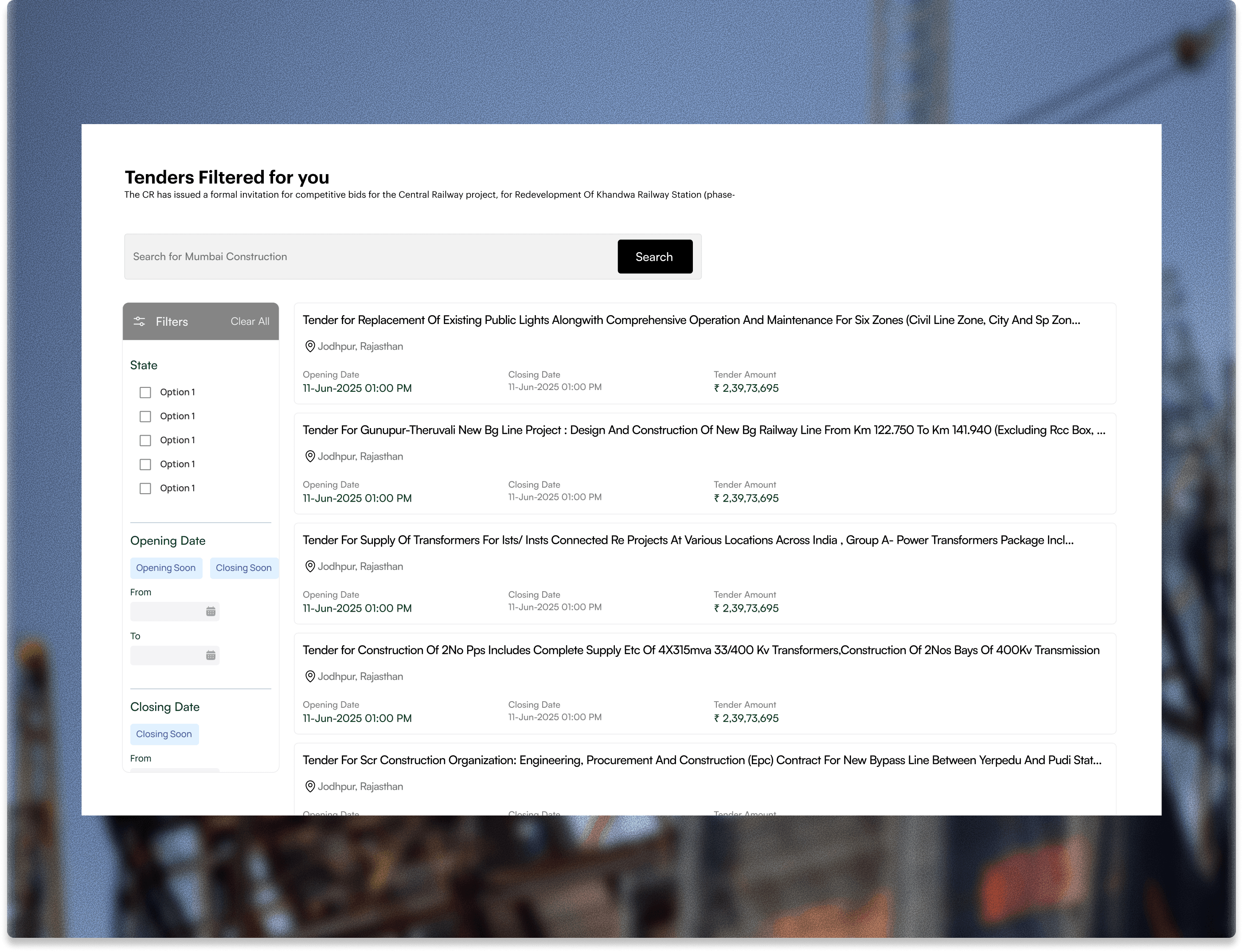 Find & Shortlist Relevant Consultancy Tenders