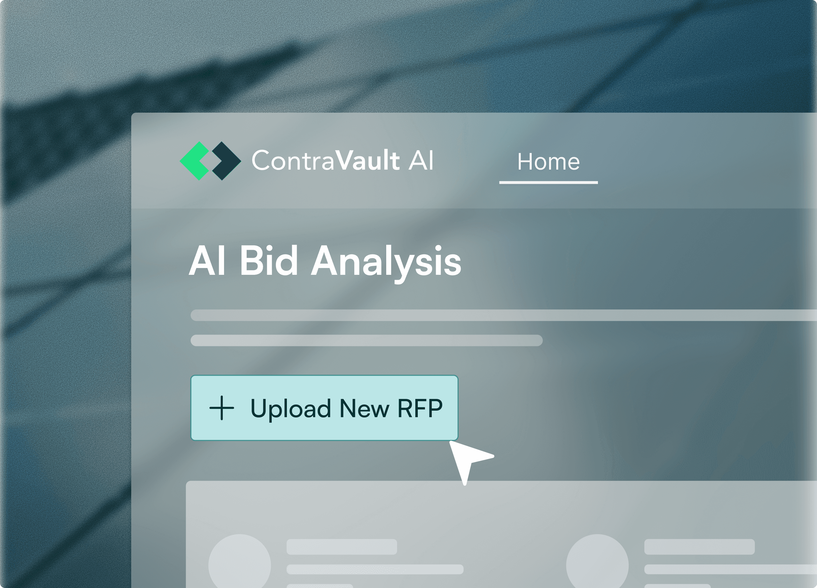 RFP upload screen
