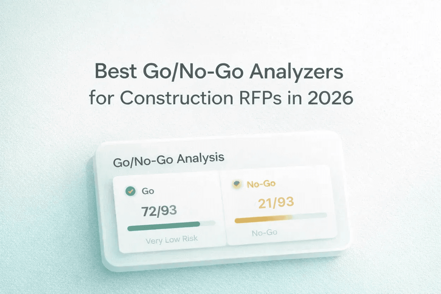 Best Go/No-Go Analyzers for Construction RFPs in 2026
