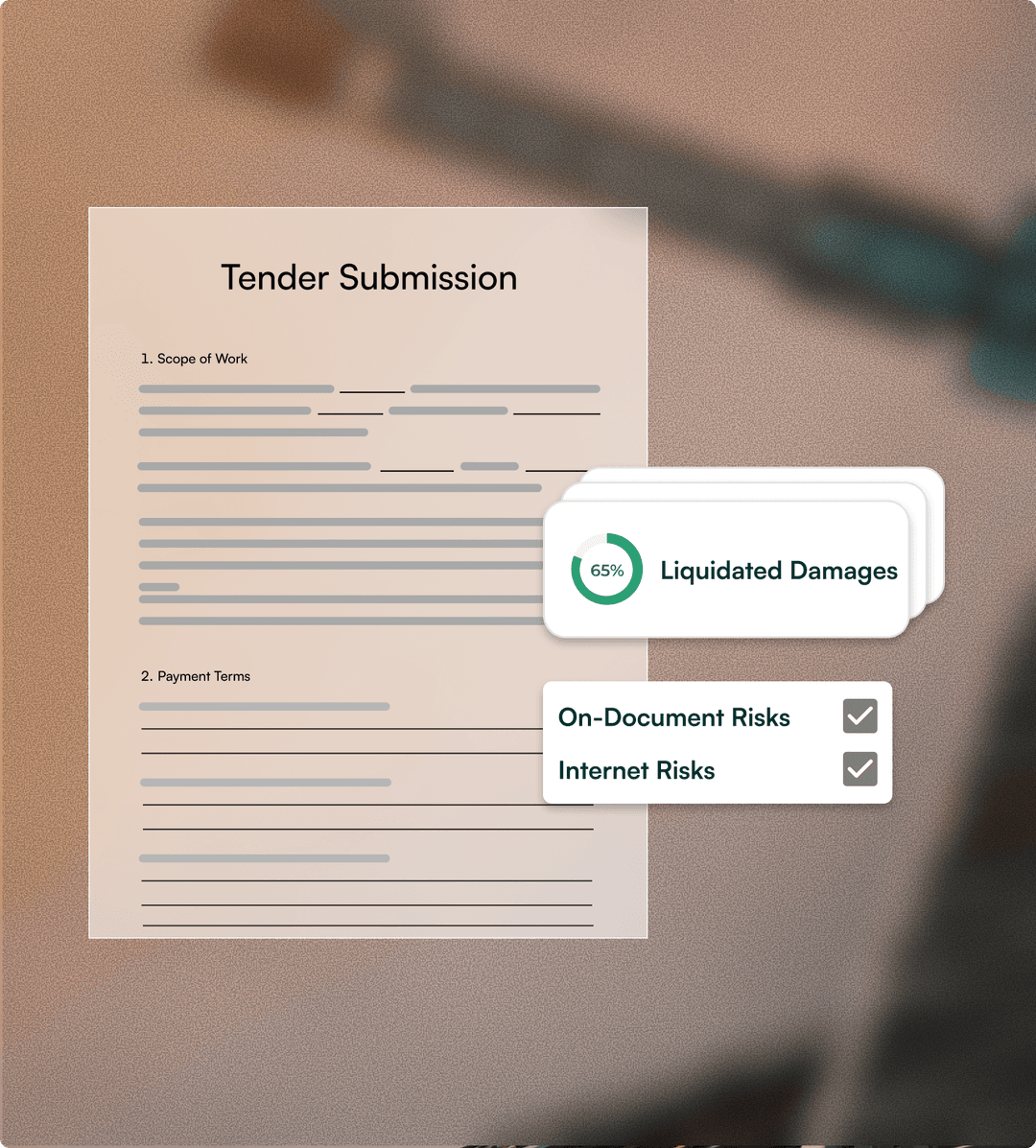 Request for proposal page with structured output cards