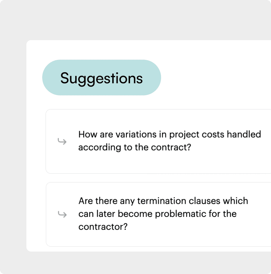 Suggested questions visual