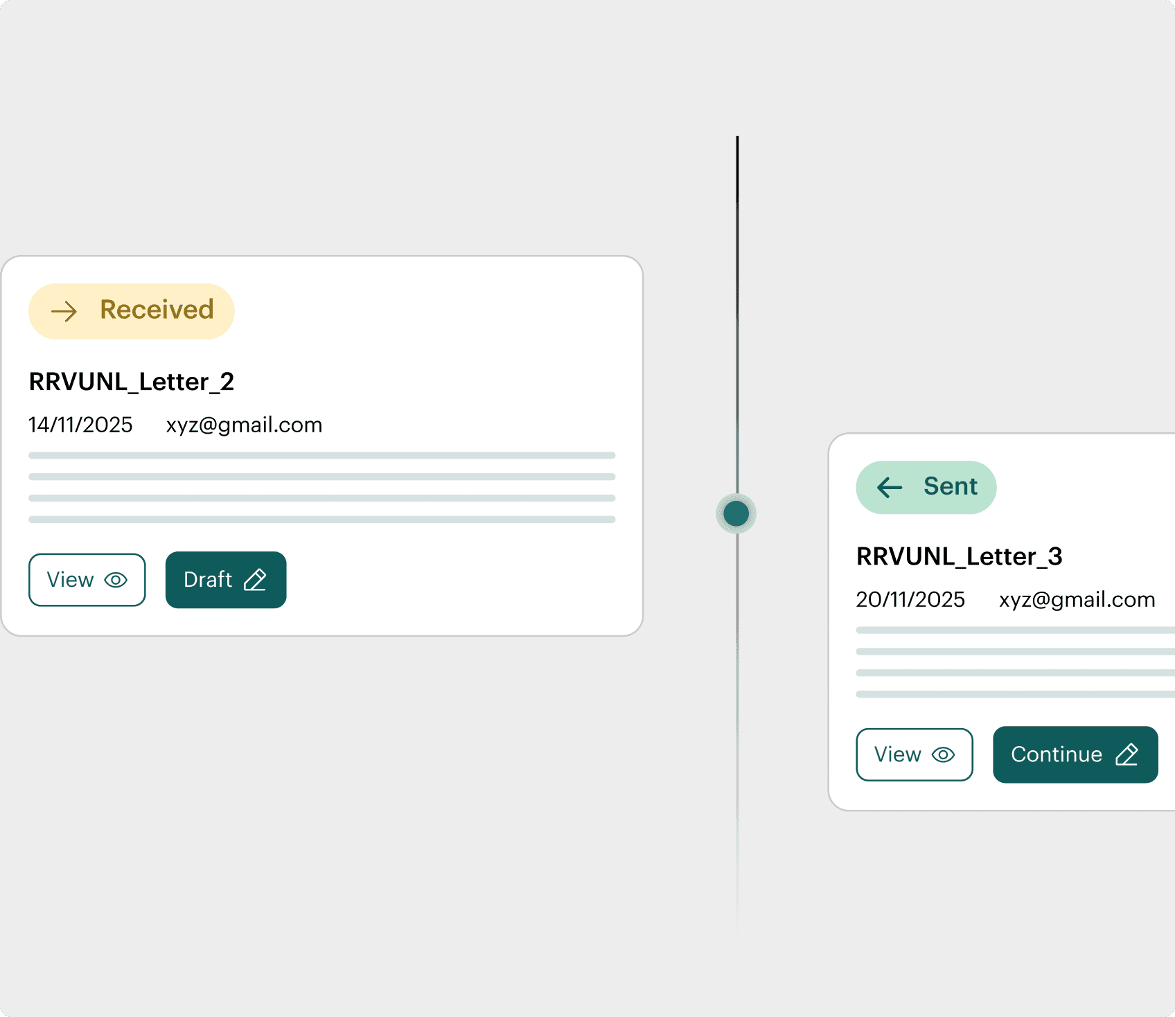 Claim timeline visual