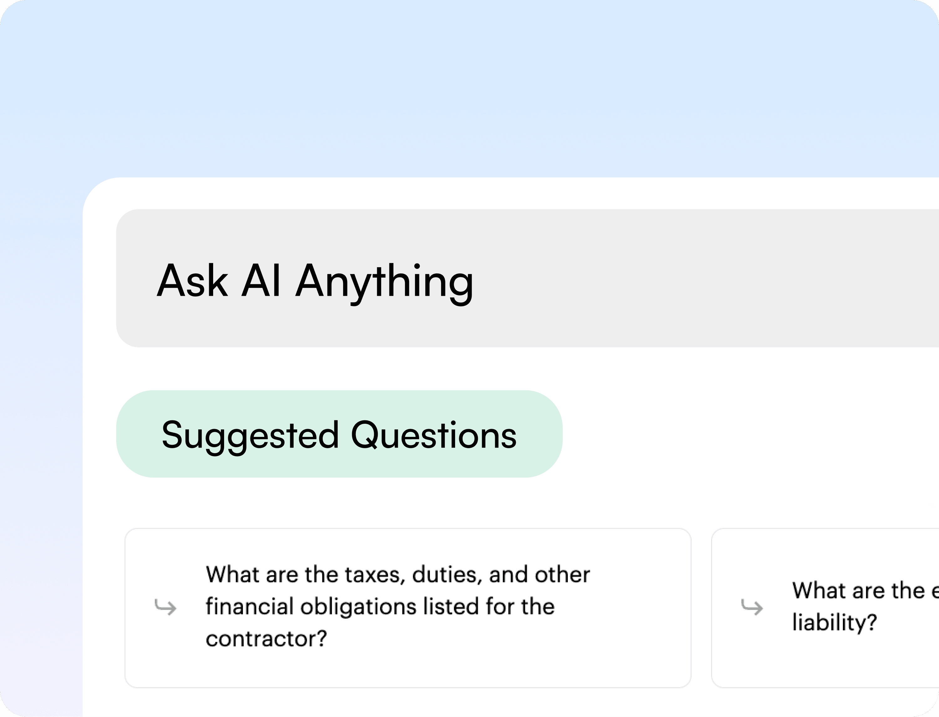 Ask questions from an RFP