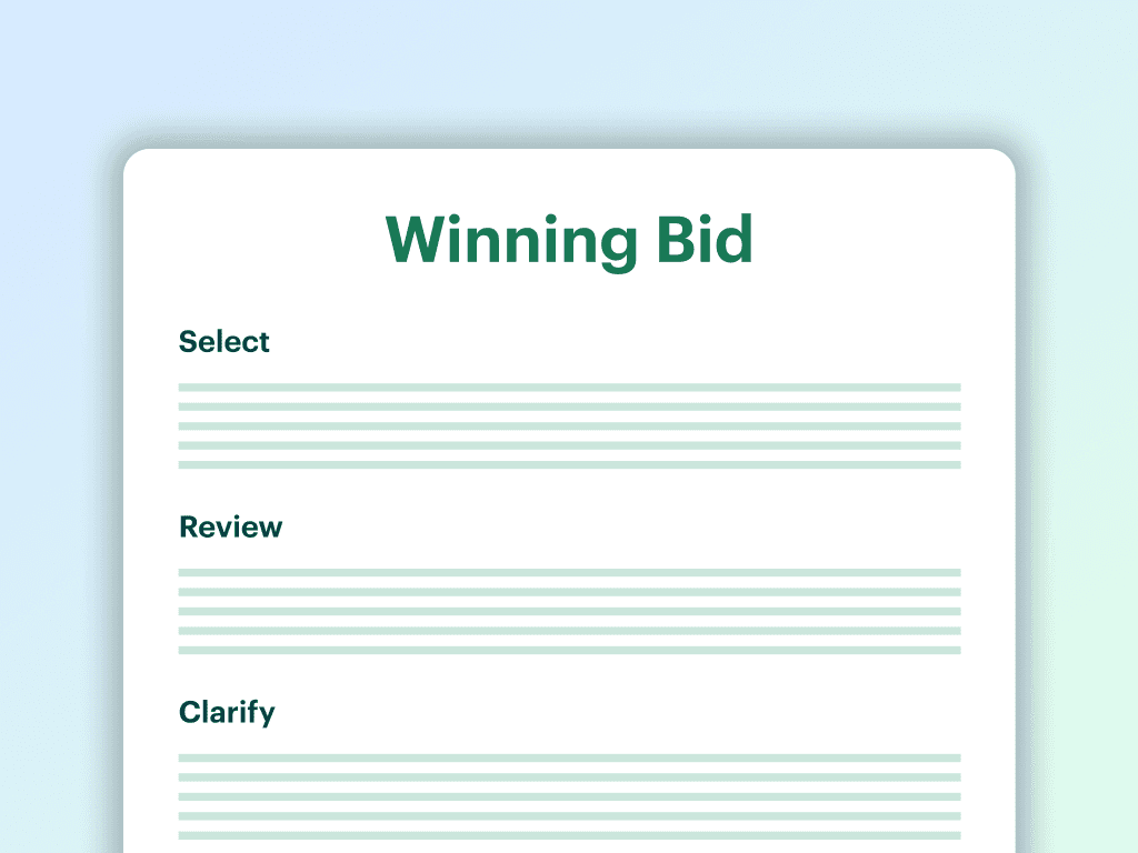 Drafting your winning Bid
