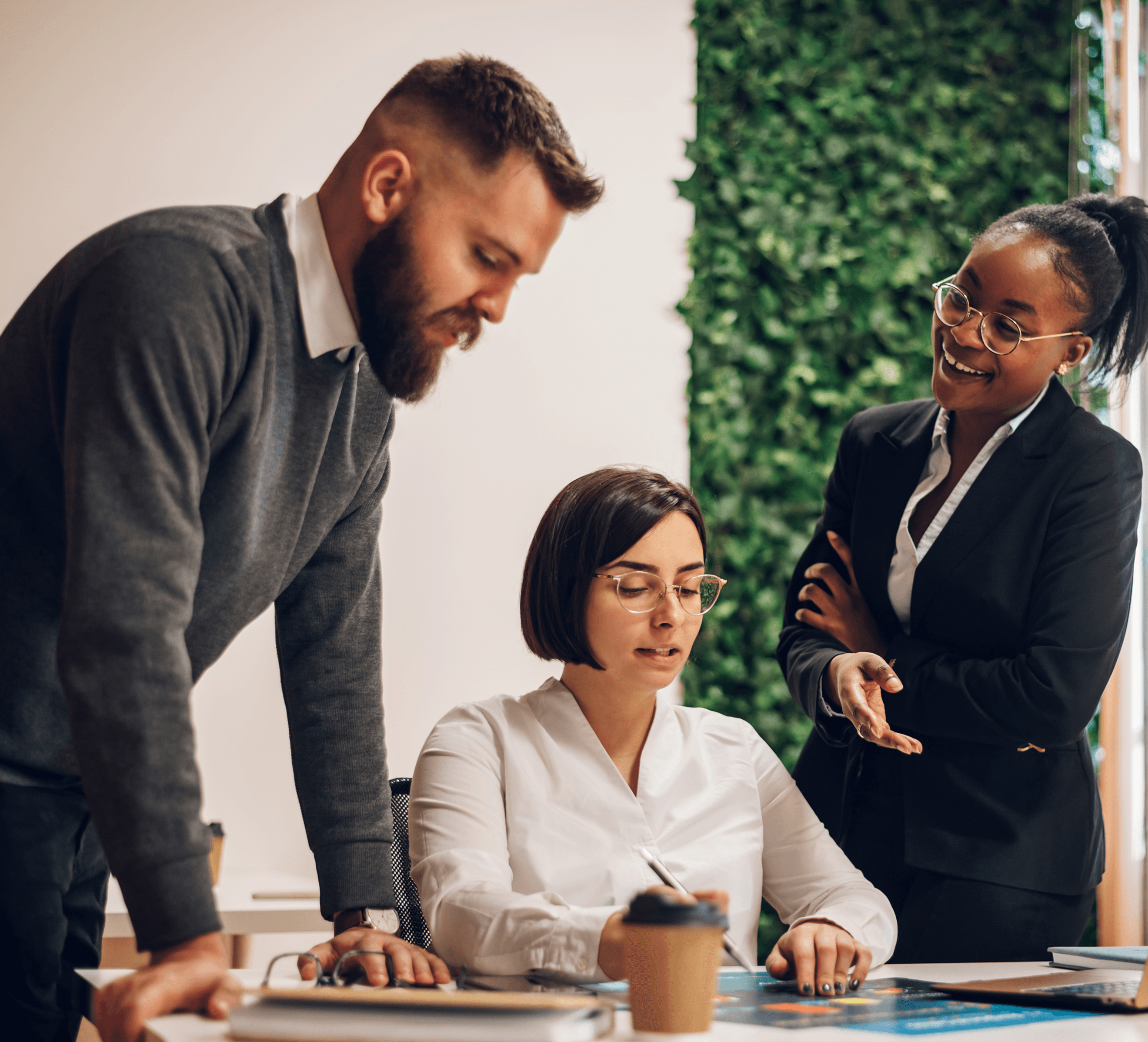 Team reviewing a tender together