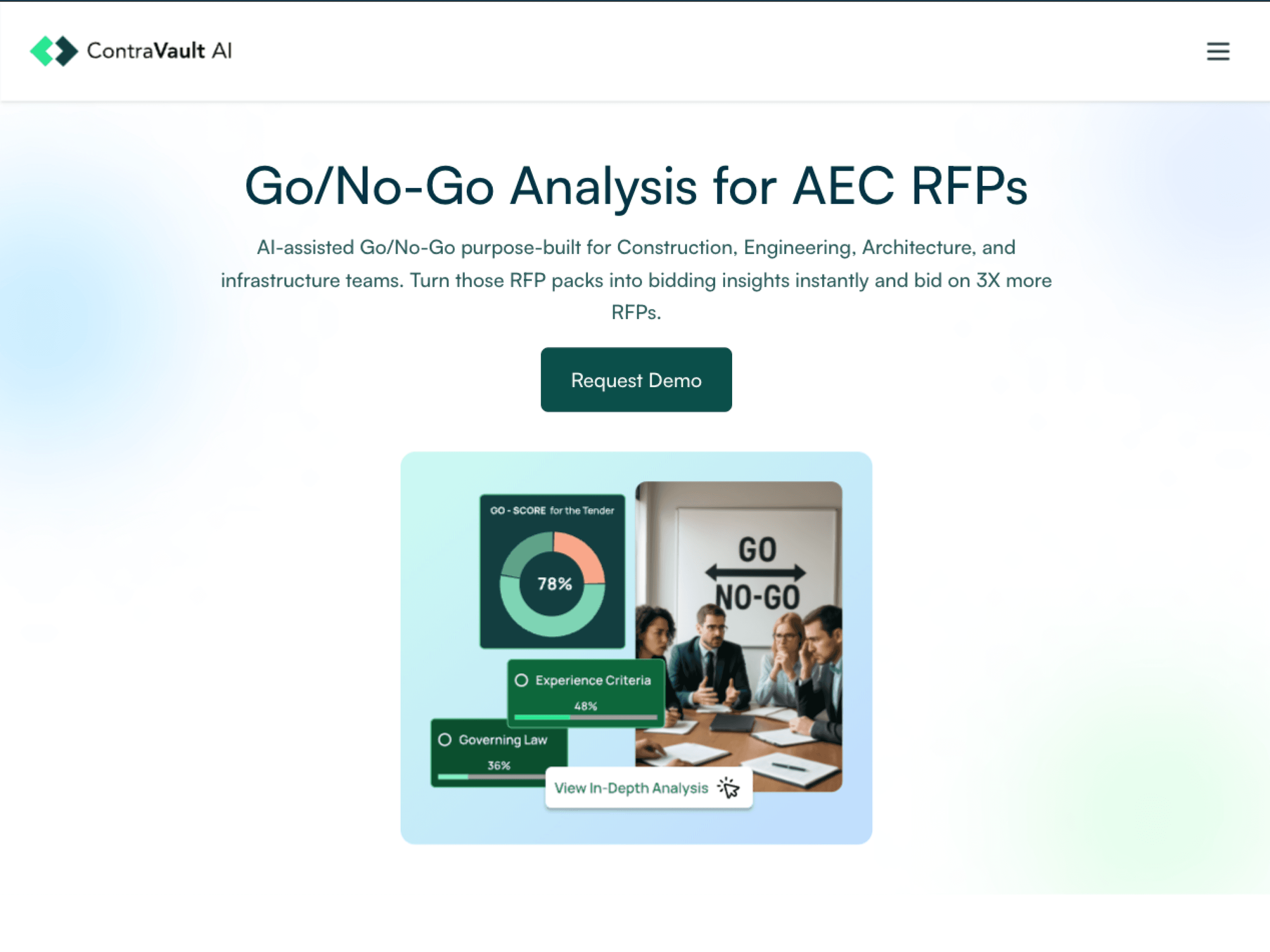 ContraVault AI Go/No-Go Analyzer