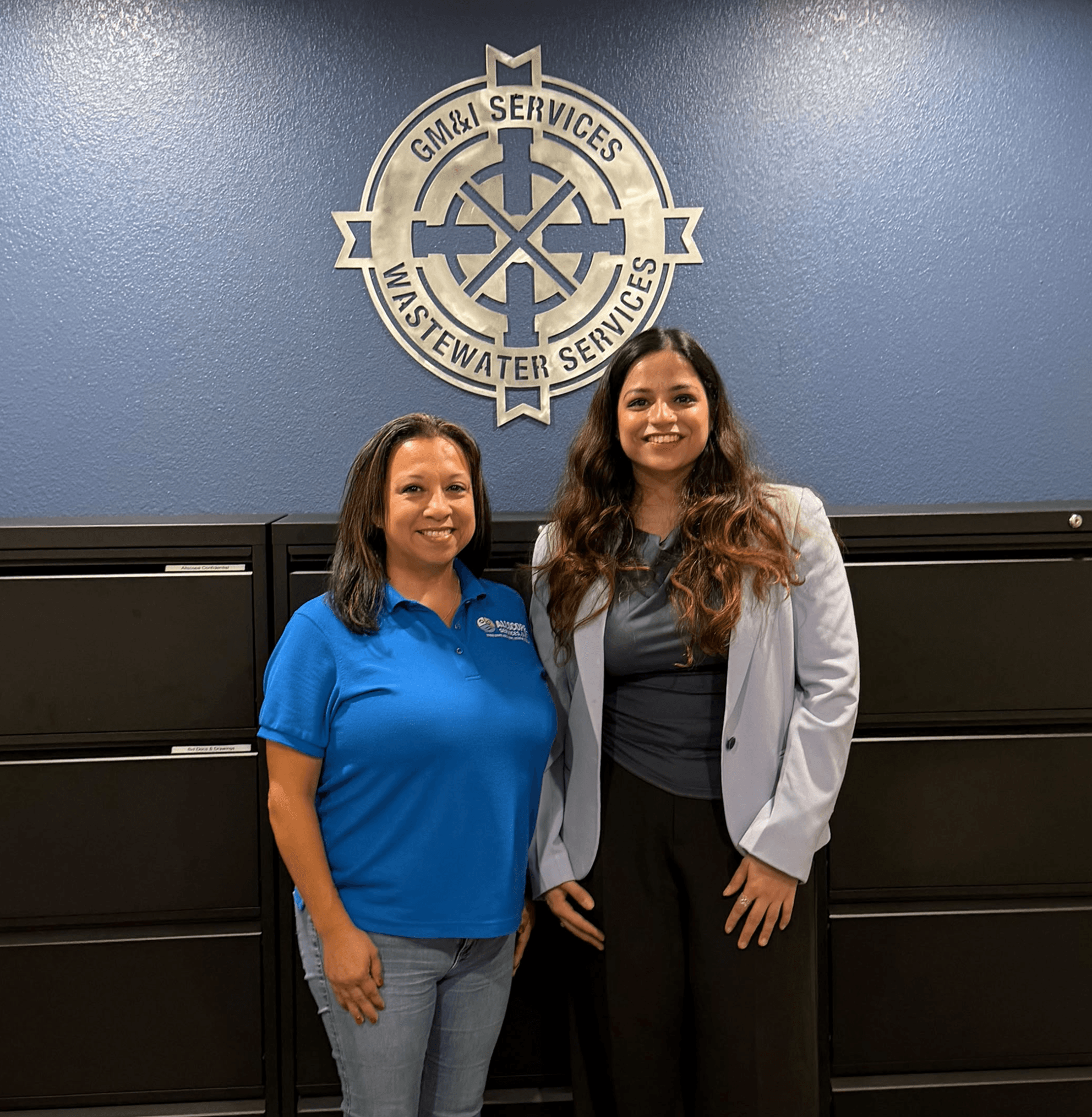 Andrea Gentry of Allscope Services with a colleague