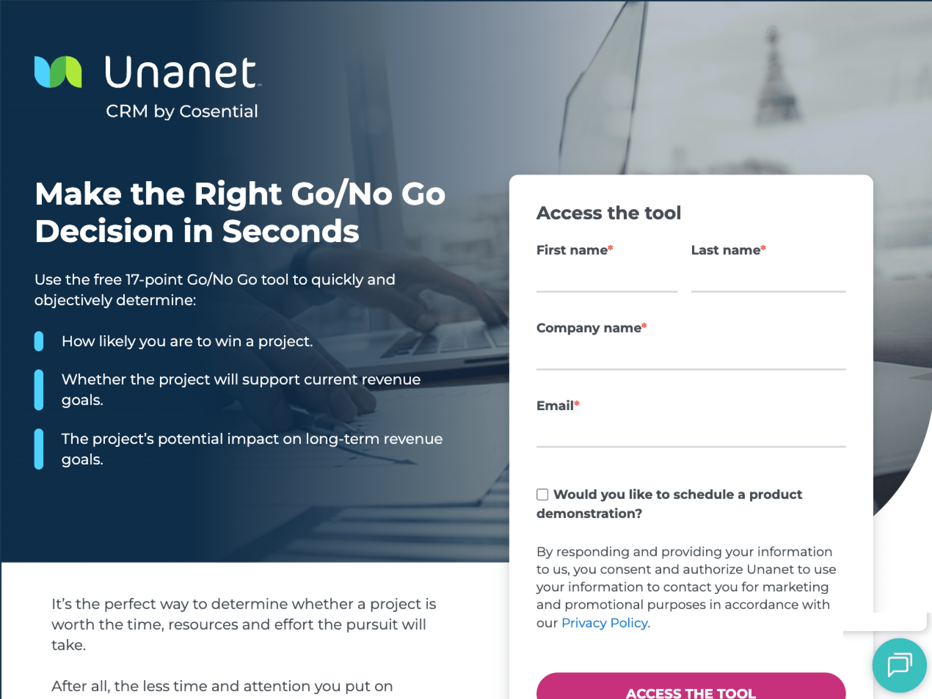Unanet CRM & Go/No-Go Tools
