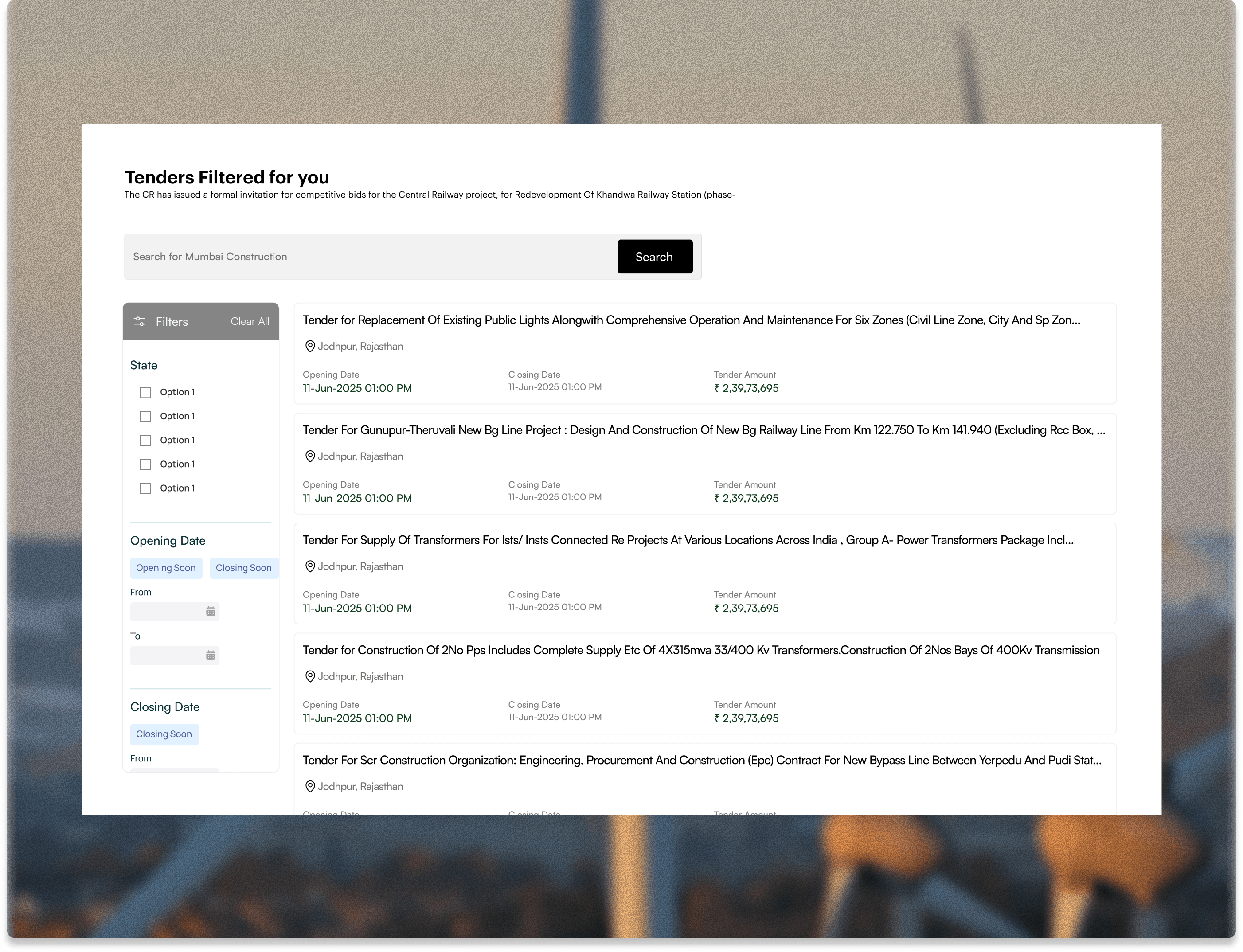 Find & Shortlist Relevant IT Tenders