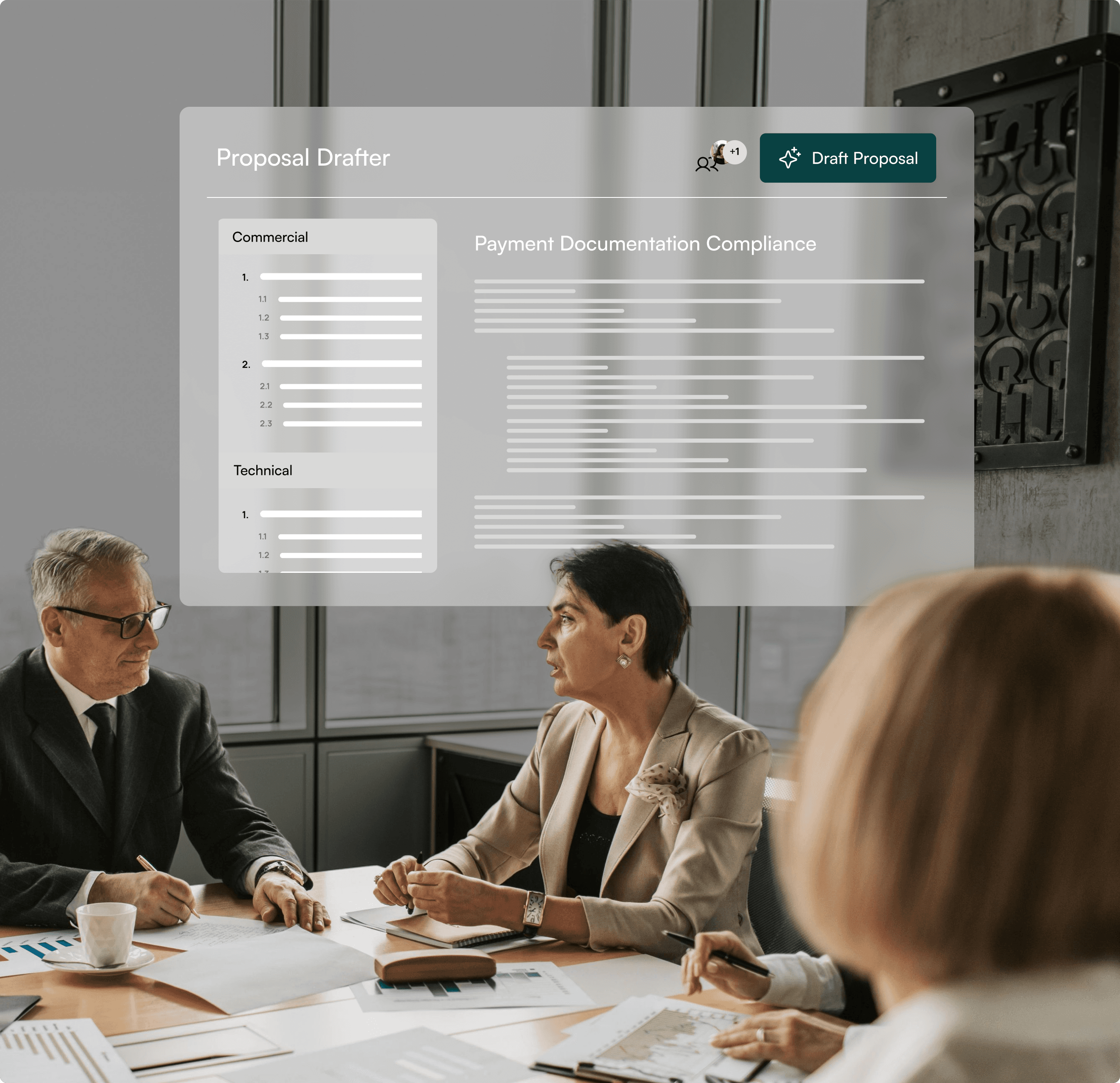 Proposal drafting feature visual